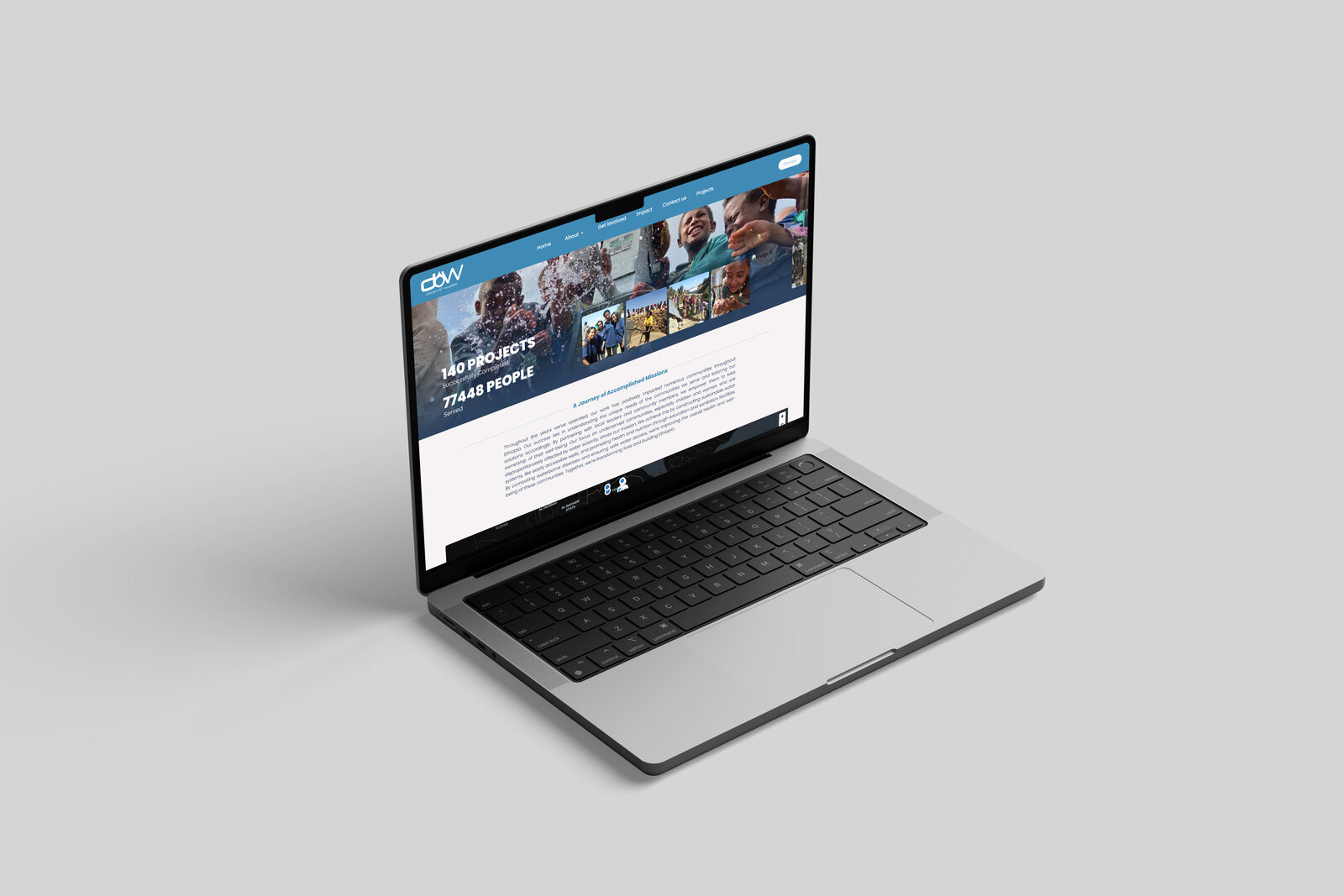 CBW website homepage mockup